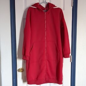 Red Hooded House Coat